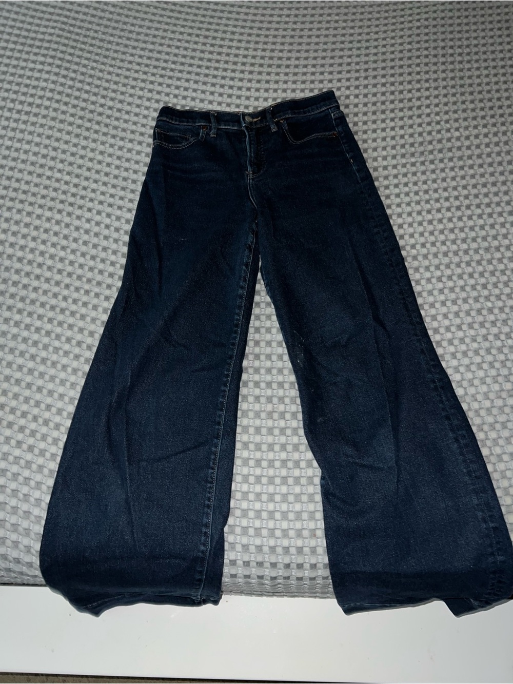 Express Dark Indigo Wide Leg Jeans